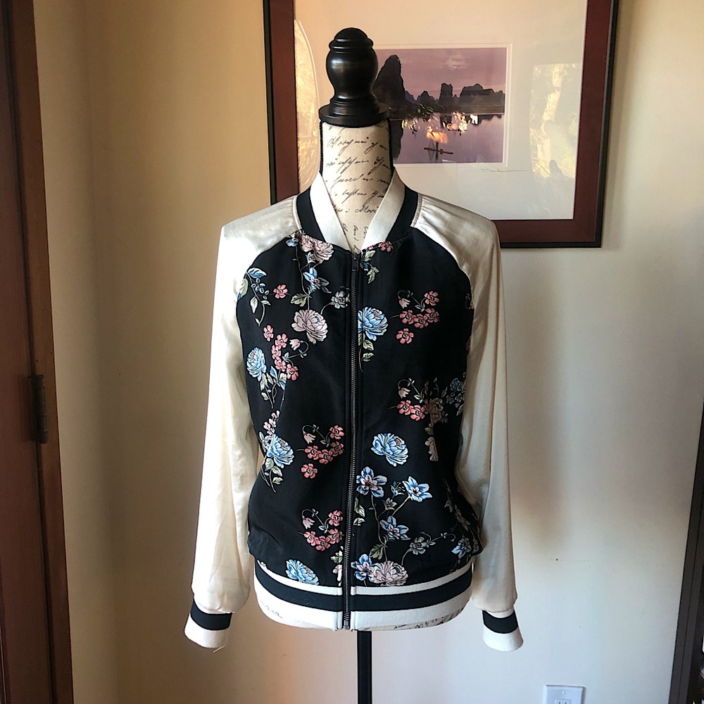 Satin Asian Inspired Bomber Jacket